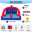 Jeux de carnaval gonflables avec 4 balles - Jeu de cible de soccer, jeu de lancer interactif avec souffleur intégré, installation rapide pour les fêtes intérieures/extérieures et divertissement sur la pelouse-125944120