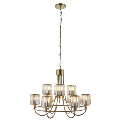 Ampelius 9 - Light Shaded Chandelier