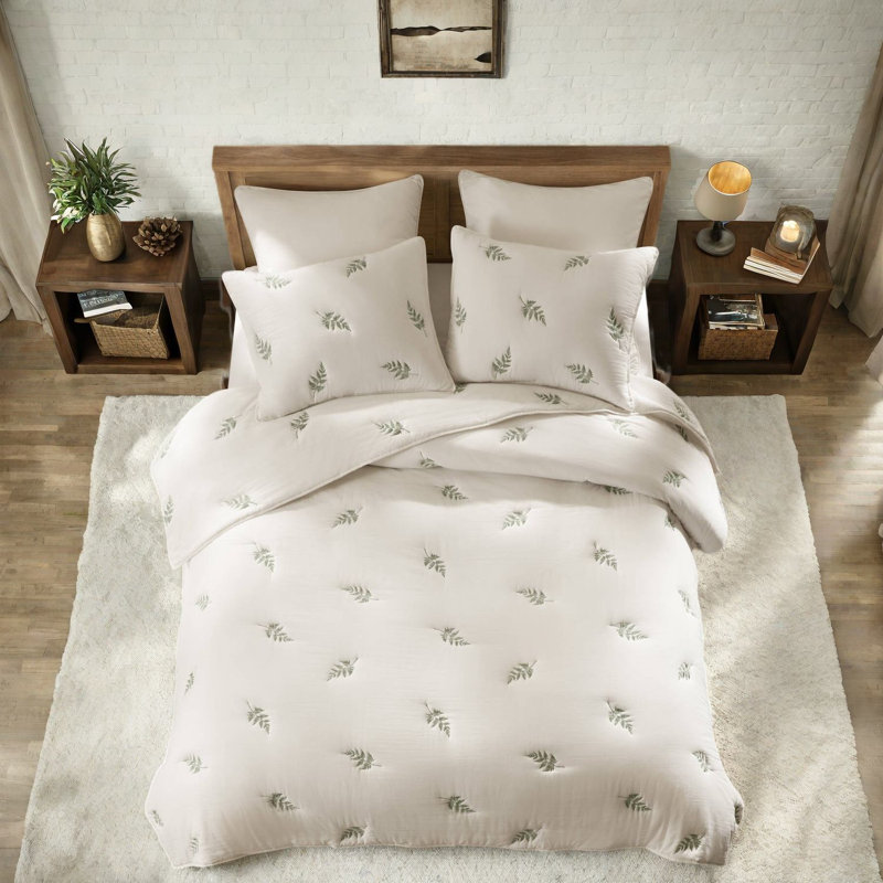 Ensembles de literie en coton de qualité supérieure, courtepointe très grand 3 pièces, décoration botanique pour la maison