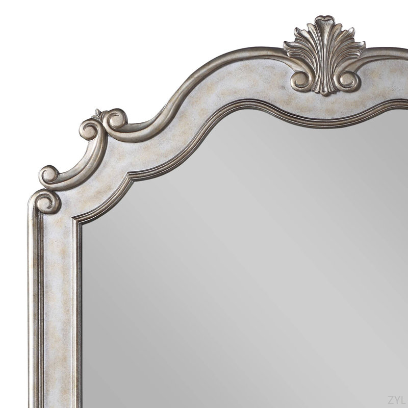Miroir à finition champagne antique