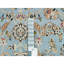 Tapis unique en laine nouvel âge 6 pi x 9 pi 2 po Risque bleu