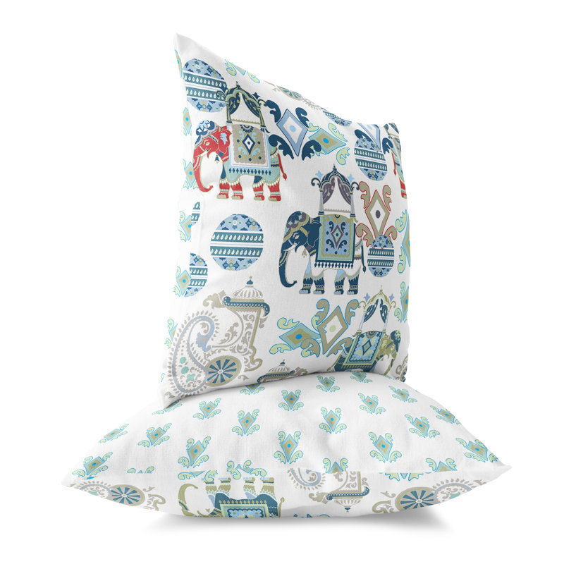 Indoor / Outdoor Square Cushion, 46cm H x 46cm W, Light Grey