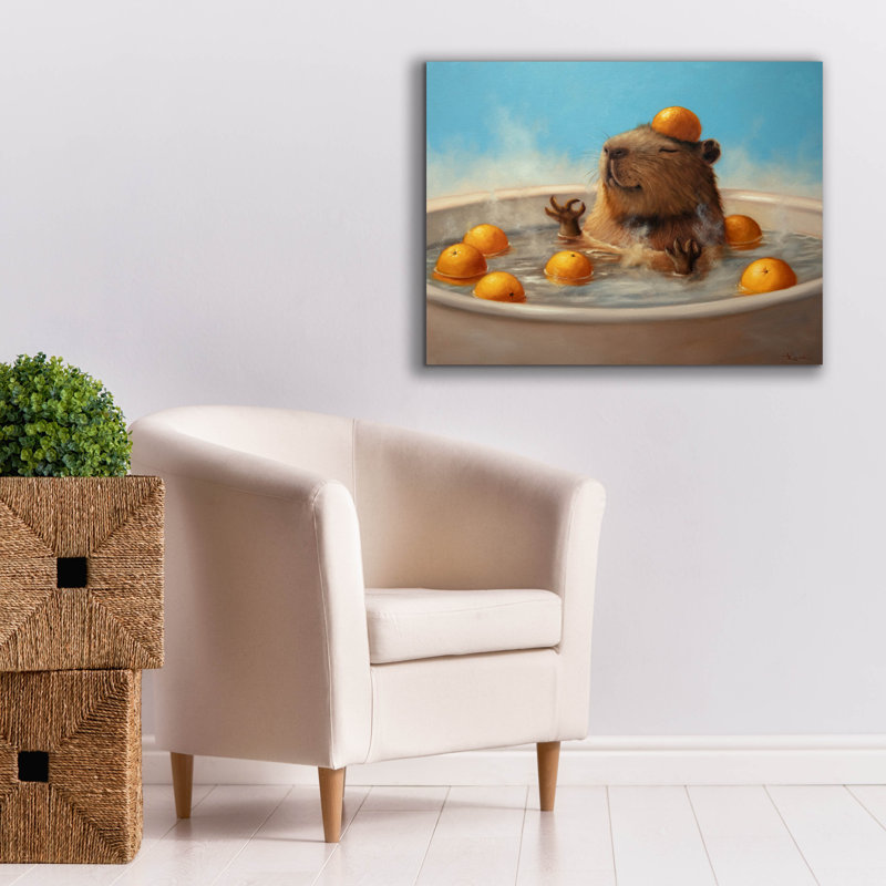 Toile épique Graffiti «Capy State Of Mind» par Lucia Heffernan, 34 po x 26 po, H 26 po x l 34 po