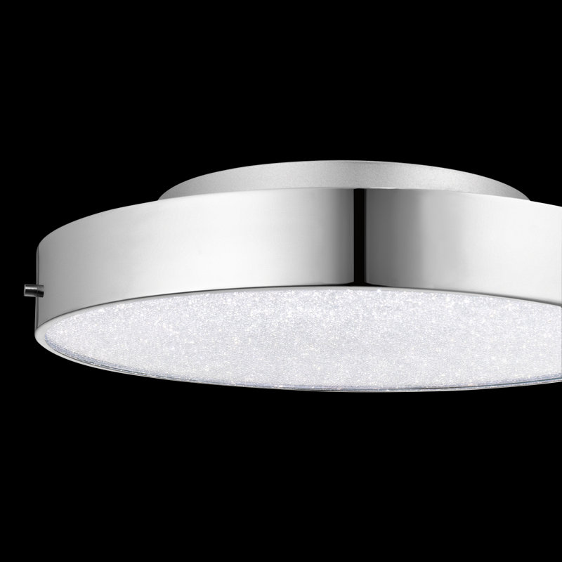 Crystal Moon Glass LED Flush Mount