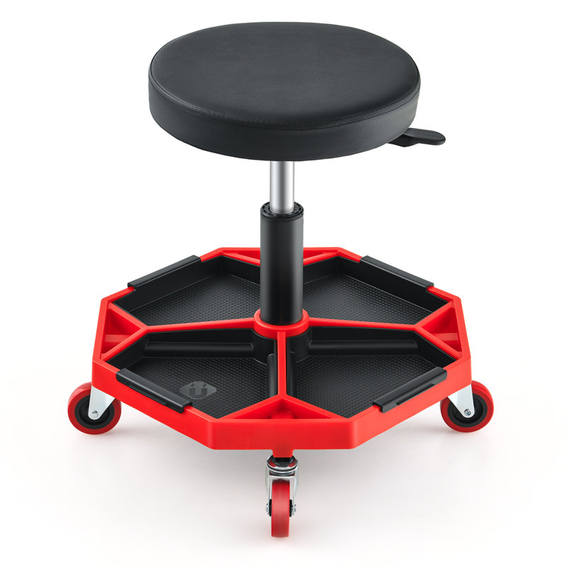 Adjustable Height Ergonomic Industrial Stool with Footrest