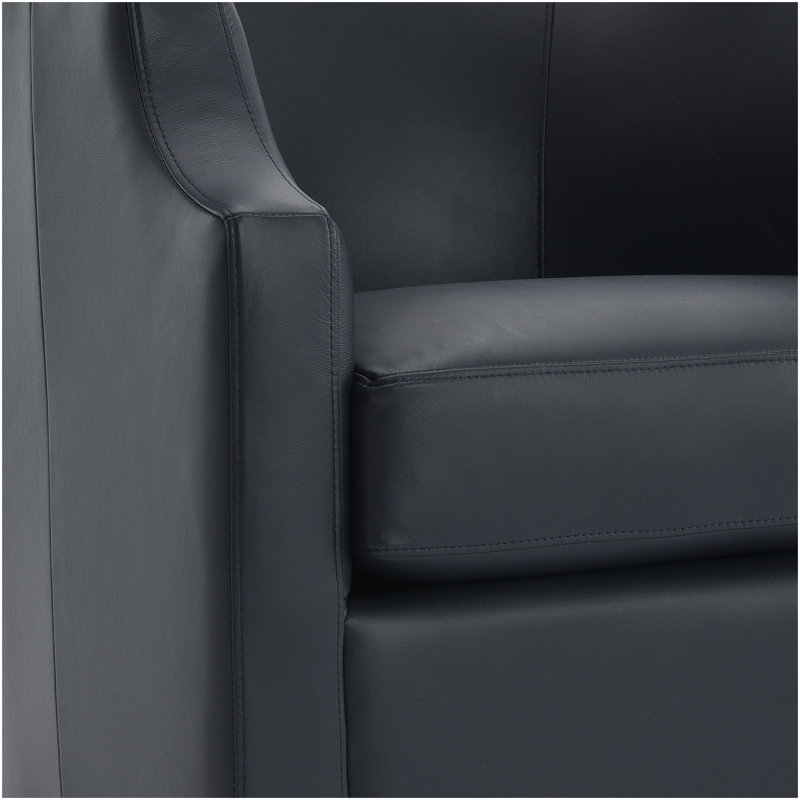 Fauteuil demi-tonneau pivotant Emmett, Bleu