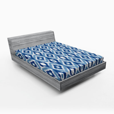 Microfiber Ikat Fitted Sheet
