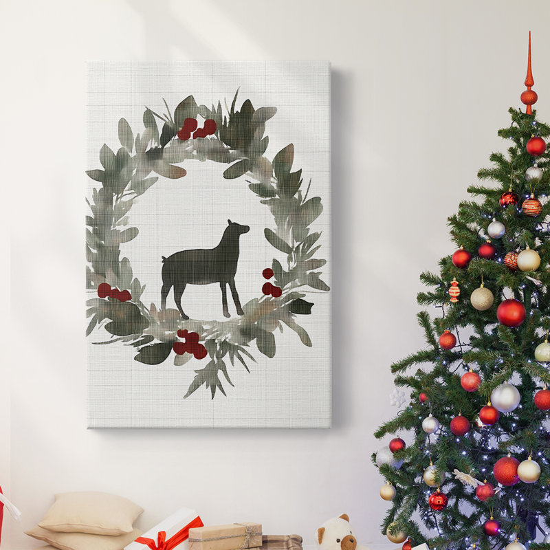 Art des Fêtes de Noël - Toile tendue avec châssis CDXI, H 18 po x l 12 po