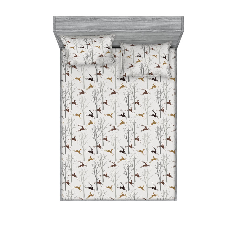 Drap-housse et taie décorative Ambesonne, Ensemble de draps très grand californien avec 2 t