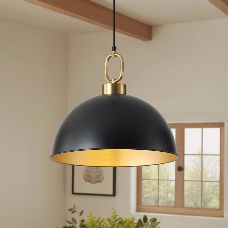 Luminaire suspendu pour îlot de cuisine 1 lumière Worthing, H 13,58 po x l 16,14 po x P 16,14 po
