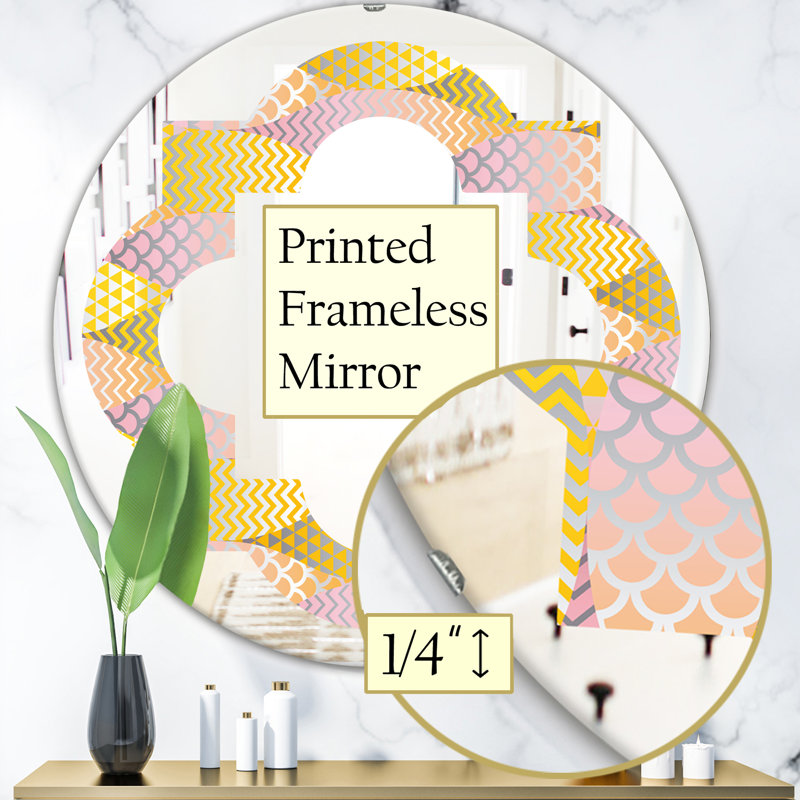 Miroir mural éclectique Quatrefoil, H 31,5 po x l po