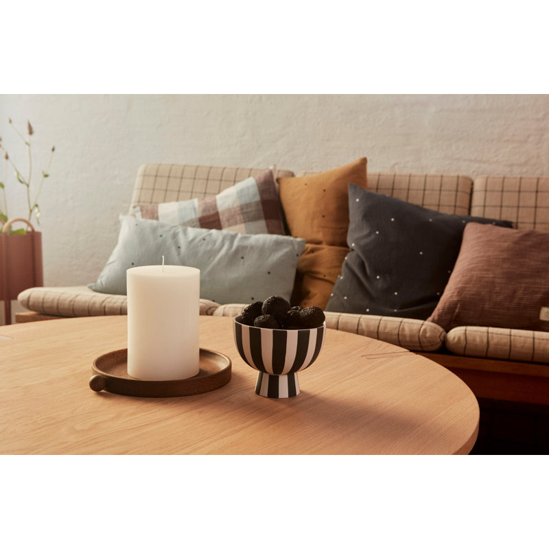 Kyoto Pillow Cover & Insert, 11.81"H x 23.62"W, Rectangular, Curry Polka Dots