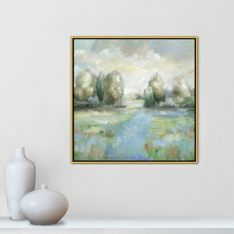 Into the Woods - Square Version Print par Nan, H 31,5 po x l 31,5 po, Doré