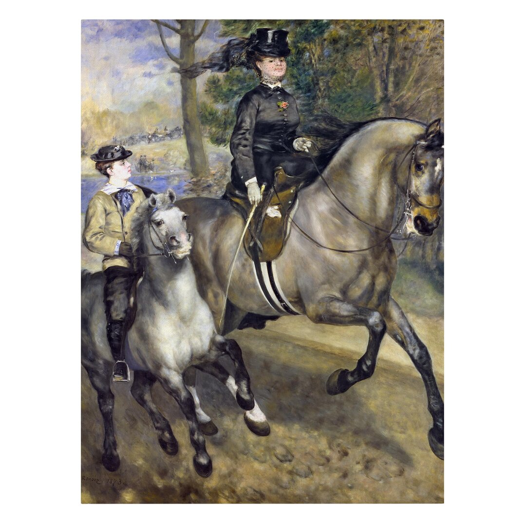 Leinwandbild Reiter im Bois de Boulogne von Auguste Renoir