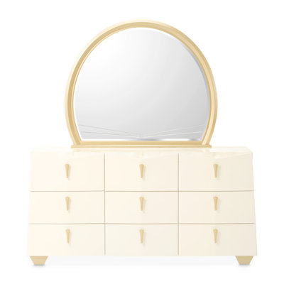 Commode avec miroir Fantosini - perle crémeuse