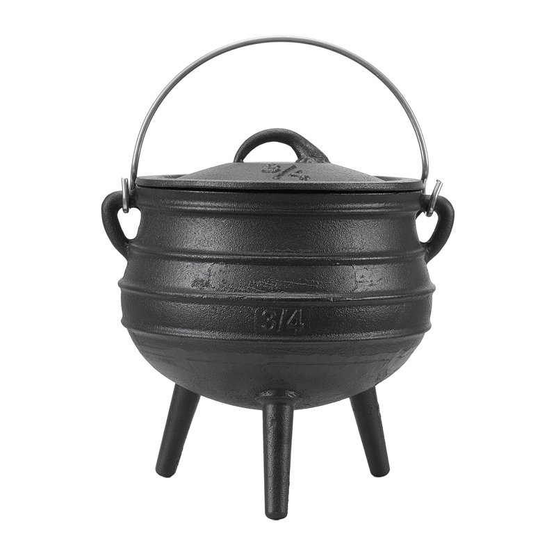 Living And Home Cast Iron Stock Pot, 2 Litres