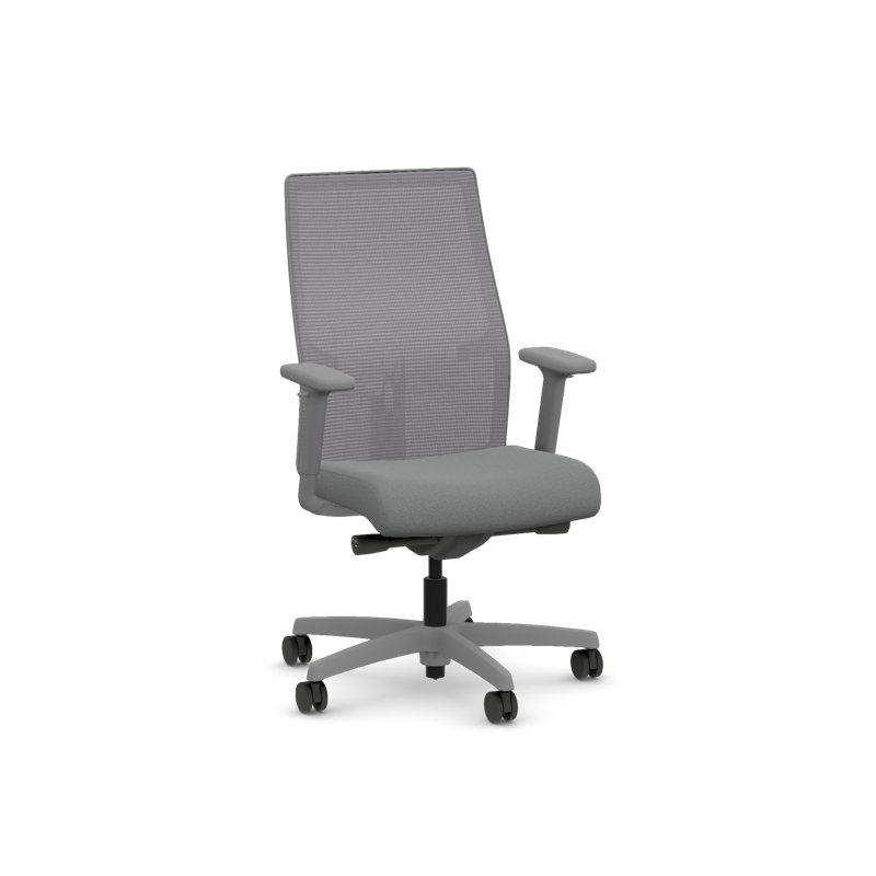 Chaise de travail à dossier moyen HON Ignition 2.0, inclinaison avancée, structure en titane, givré, Inclinaison avancée
