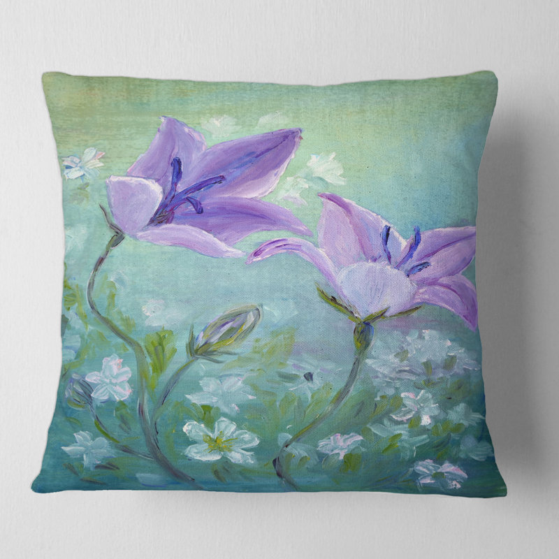 Housse de coussin carré Bellflowers, 18" x 18"