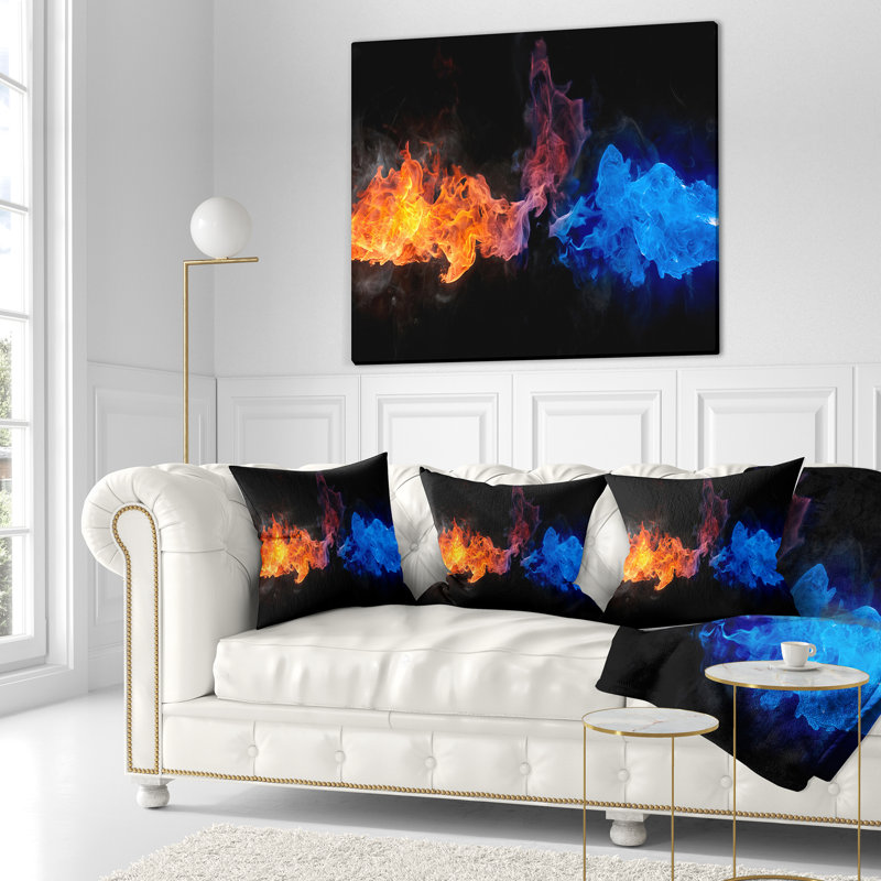 Coussin lombaire et contemporain fire