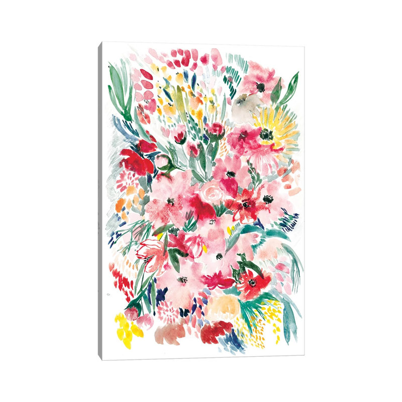 Floral Field I by Albina Bratcheva - Wrapped Canvas Painting, 30.48 cm H x 45.72 cm W