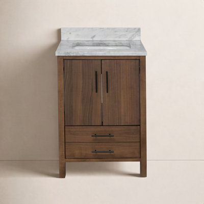 Kiara 24" Carrara Marble Single Bathroom Vanity