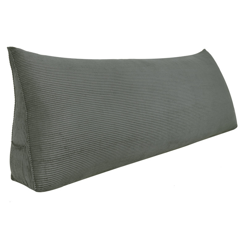 Corduroy headboard with support for reading and watching TV in bed, 20 po x 71 po, gris