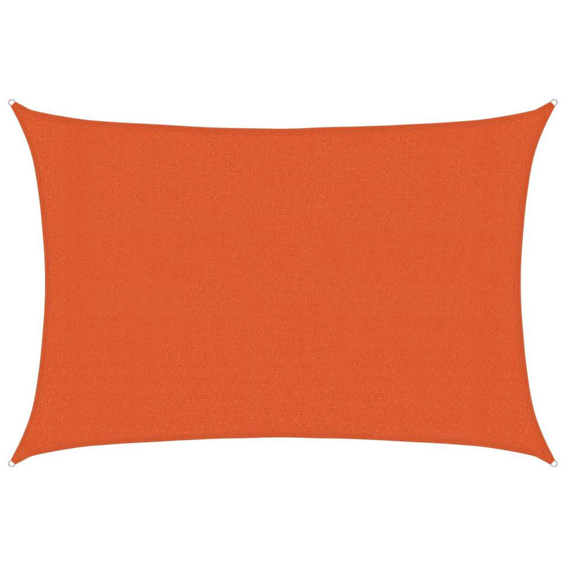 3m x 4.5m Rectangle Shade Sail, Orange