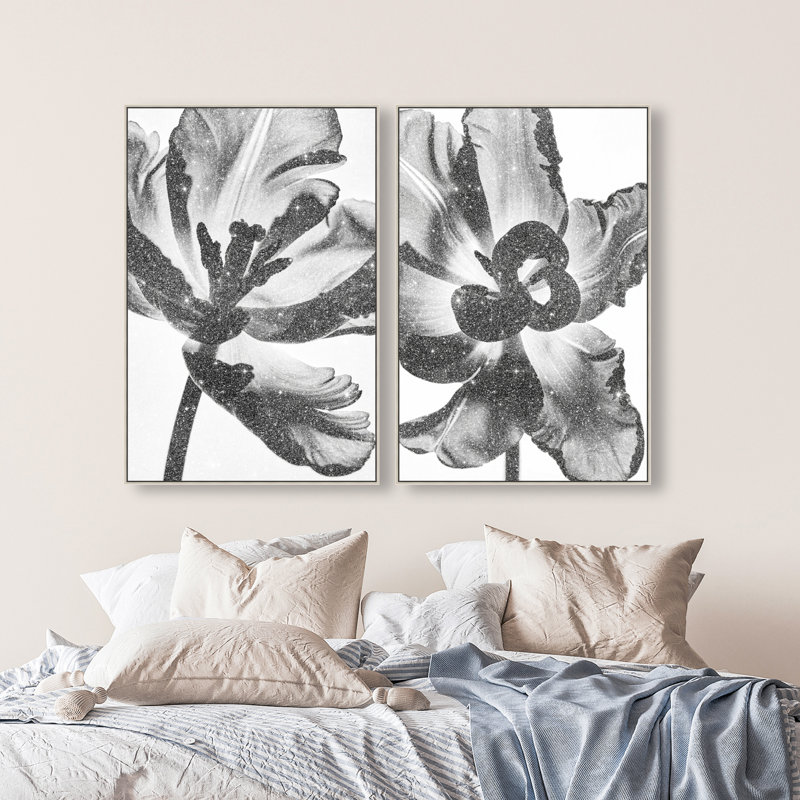 Close Up Set Set by Oliver Gal, 46" H x 31" W, Silver Floater Frame
