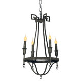 Bailey 4 - Light Candle Style Wagon Wheel Chandelier
