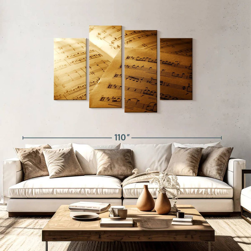 Abarca Printed Musical Notes, 48" H x 75" W