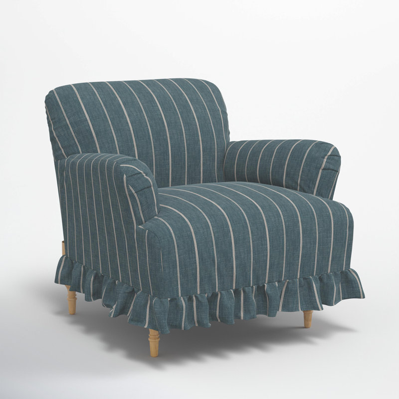 Fauteuil Maggie Ruffle, Frigo à rayures indigo
