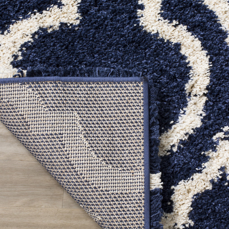 Tapis à poils longs Darrold Hudson, Carré 7 pi