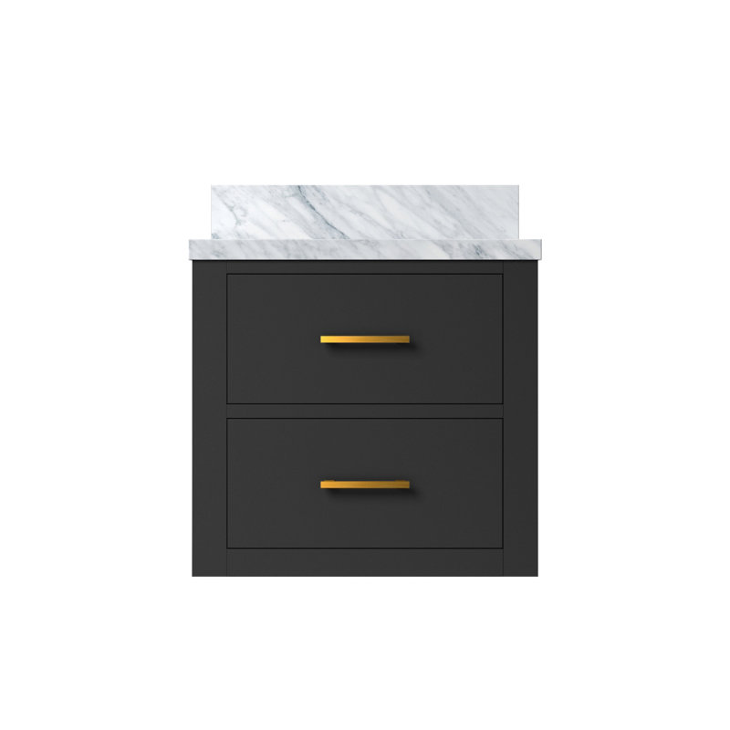 Meuble-lavabo simple en acrylique l 20 po x P 18 po Castor, Noir