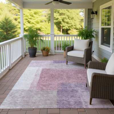 Machine Washable Indoor/Outdoor Molewski ACN2341 Abstract Rug