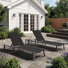 Chaises longues d'extérieur en aluminium avec dossier inclinable réglable (ensemble de 2)