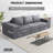 Boneless 17“H 4 In 1 Steel Foldable Sofa Bed Ottoman, 72"L x 34"W Folding Guest Bed With Memory Foam Mattress, Foldaway Guest Sleeper Bed With Adjustable Backrest-1371025373