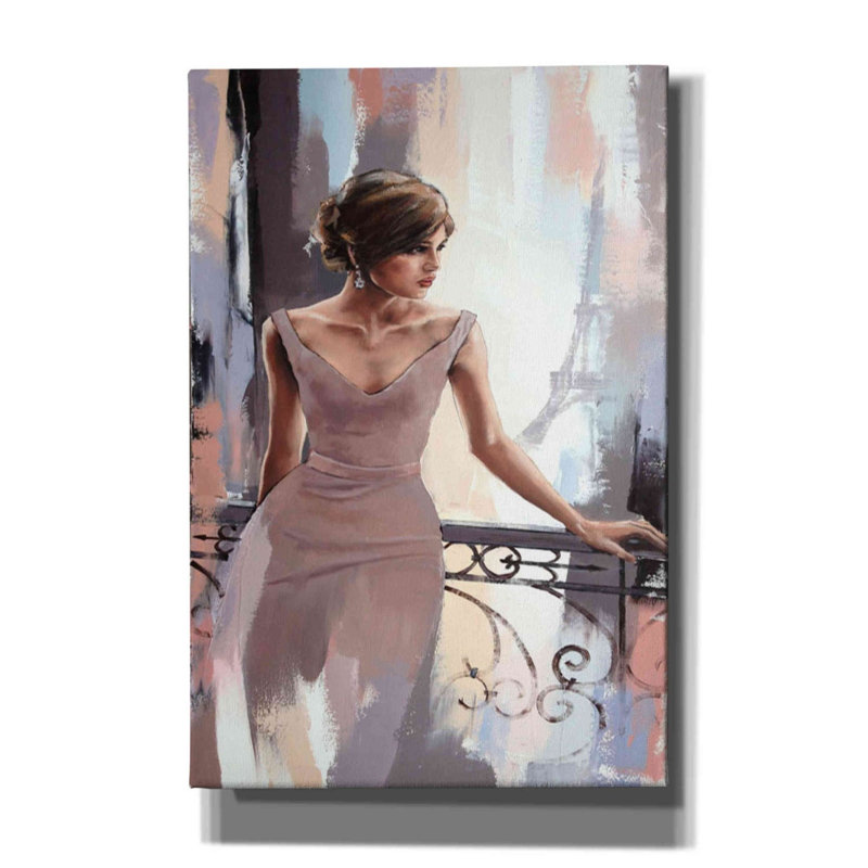 «Evening in Paris» par Alexander Gunin, art mural sur toile, H 60 po x l 40po x P 1,5 po