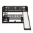Twin Over Twin Bunk Bed With Fence-1243851746