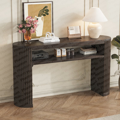 Console rustique avec pieds cannelés Trexm