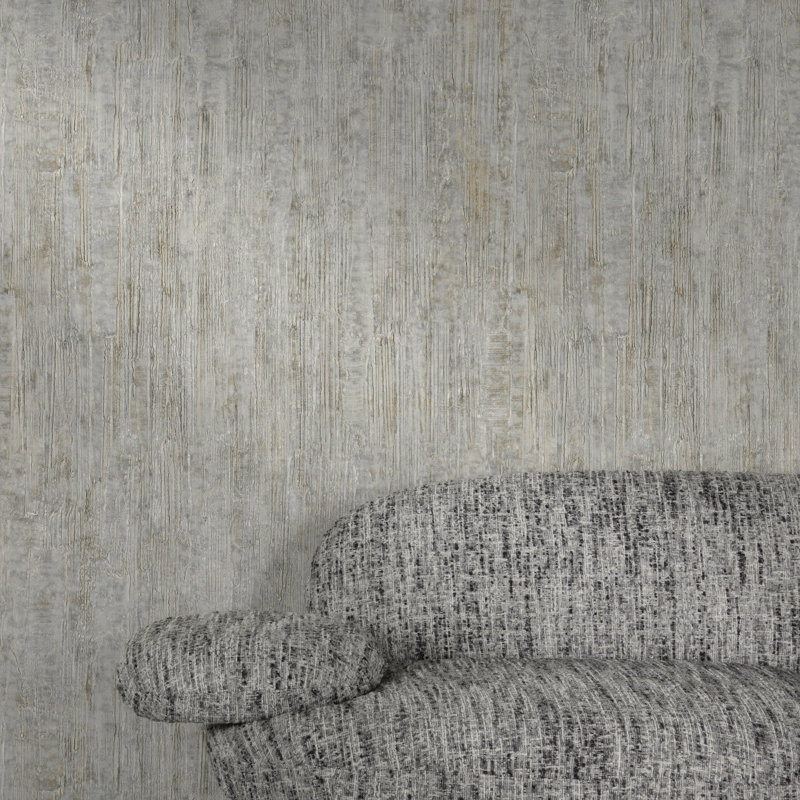Textured Vibes Collection Abstract Concrete Wallpaper Roll, Black