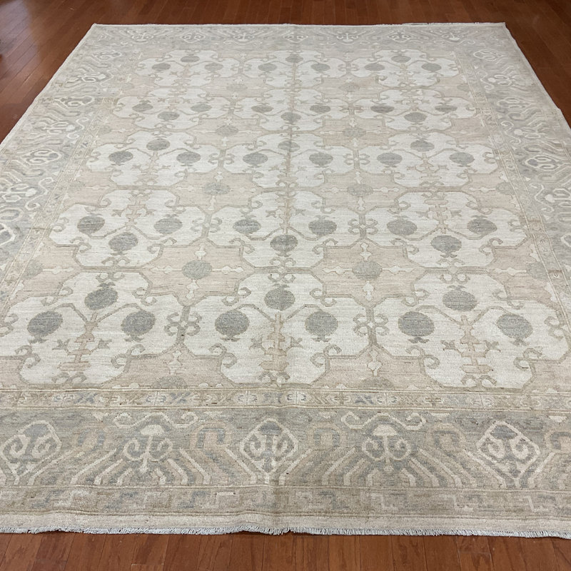 Tapis en laine Khotan à teinture végétale fabriqué à la main Herat ORIENTAL