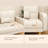 Creamy white Faux leather Modular Sofa bed cushion couch With Storage-569732404