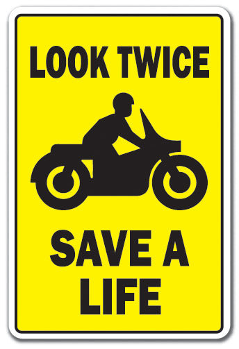 Look Twice Save a Life Decal