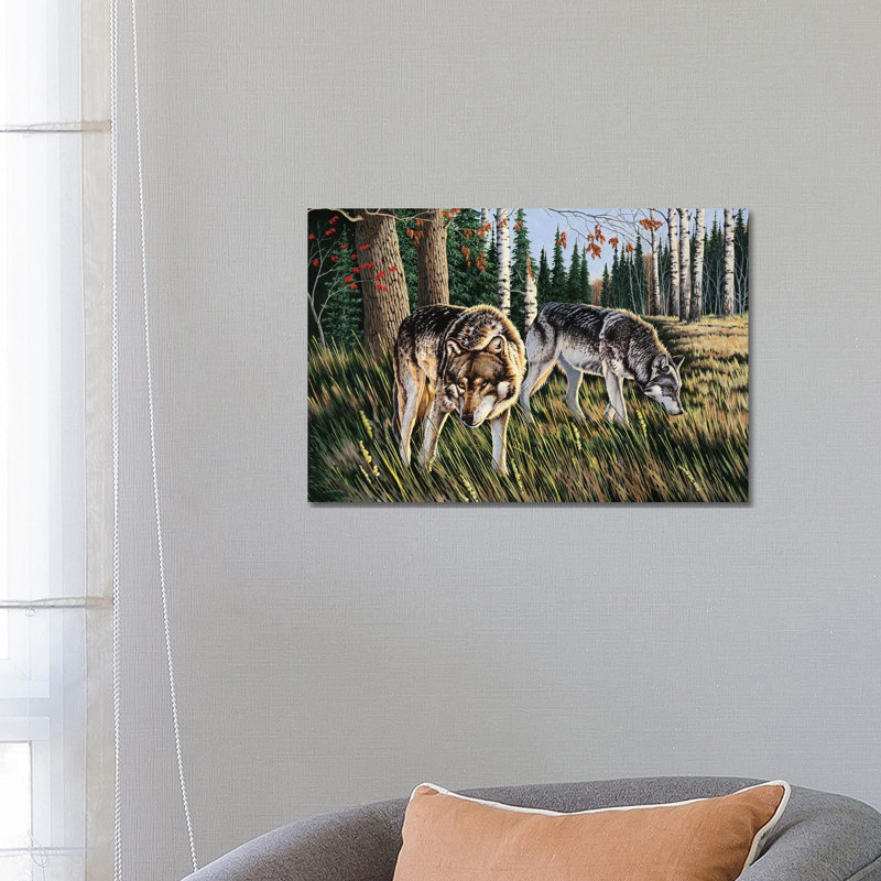 Wolves 1 Piece Wrapped Canvas Wall Art, 66.04 cm H x 45.72 cm W x 3.175 cm D