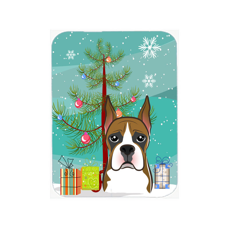 Planche à découper en verre caroline et boxer Under the Christmas Tree