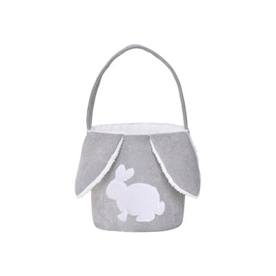  Corduroy bunny tote bag basket ornament Easter themed egg decoration basket candy storage bag