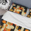 Ensemble de housse de couette géométrique orange et orange rétro-109174162
