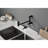 Wall Mounted Brass Pot Filler, Matte Black Finish With Arm For Easy Reach Modern Filler Faucet, Coating And Quiet Flow-534767230