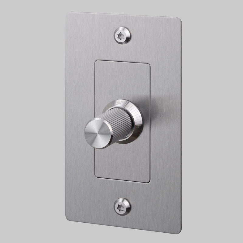 1G Dimmer / LED / Linear / Without Logo, Steel, 1 Gang