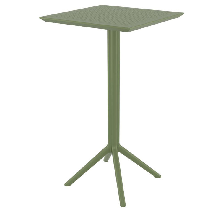Farrah Square Resin Outdoor Folding Bar Table
